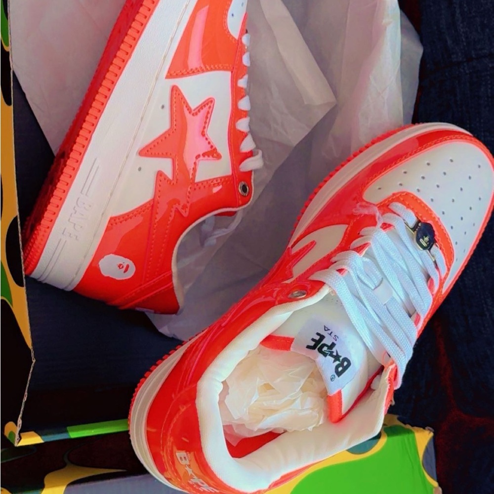 BAPE Kids' Red Sneakers